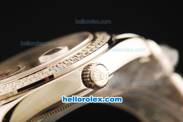 Rolex Datejust Swiss ETA 2836 Automatic Movement Full Steel with Diamond Bezel and Diamond Strap - Click Image to Close